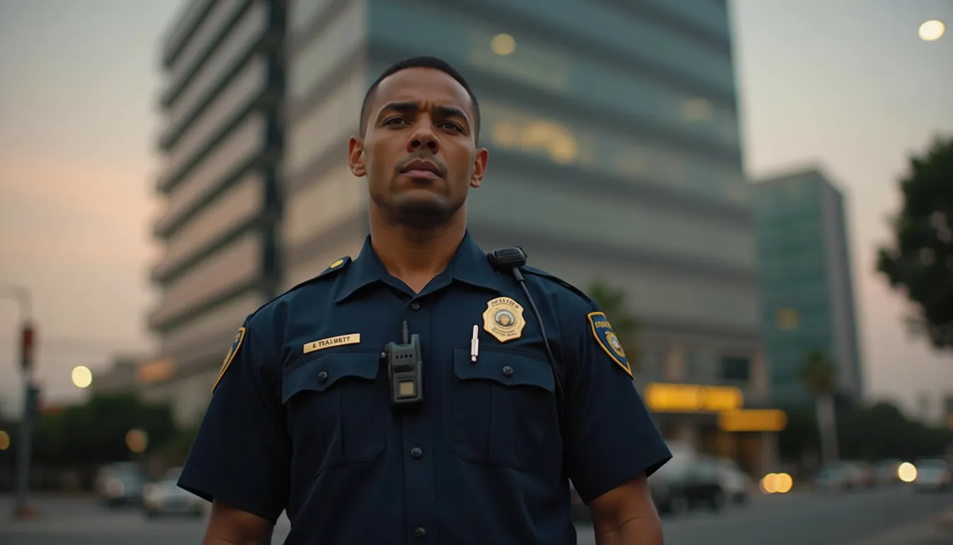 Professional security guard in Los Angeles
